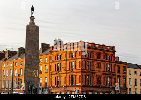 Dublin, Ireland. 6th May, 2016. The statue of Charles Stewart Parnell on O'Connell Street was unveiled in Dublin on October 1, 1911. Stock Photo