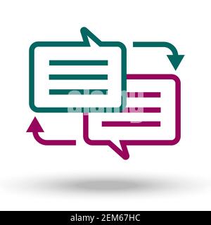 Vector of translate icon logo. Flat writing translate or interpret icon for web design. Stock Vector