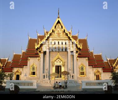 Asia,Thailand, Bangkok, , Wat Benchamabophit Buddhist temple Stock Photo