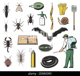 Mousetrap icon, pest control extermination and deratization trap device ...