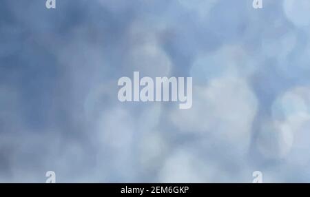 Clouds in a blue sky, blurred background, vector smoke Stock Vector