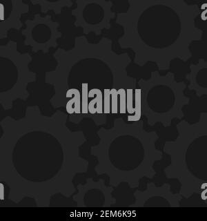 Creative black gears background. Eps10 vector for your design. Stock Vector