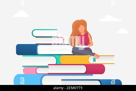 Cartoon of Student Reading or Learning From Book Stock Vector Image & Art -  Alamy