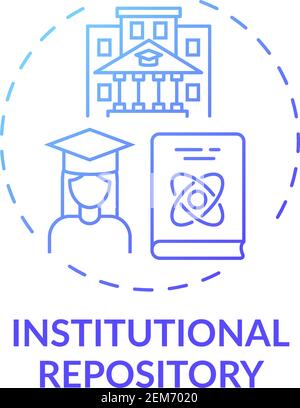 Institutional repository concept icon Stock Vector