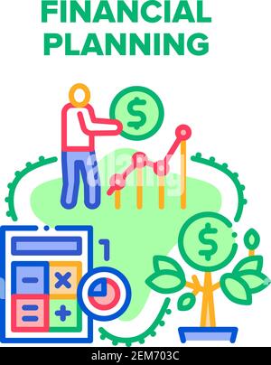 Financial Planning Economy Vector Concept Color Stock Vector