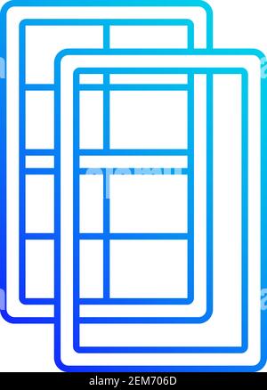 Storm windows linear vector icon Stock Vector