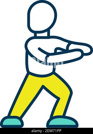Tai chi RGB color icon Stock Vector