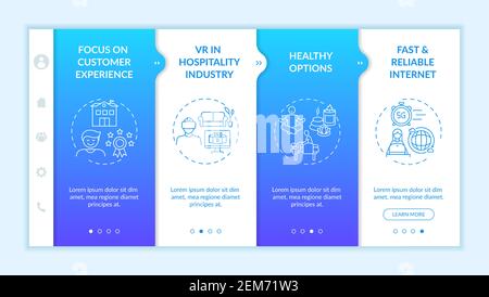 Business travel trends onboarding vector template Stock Vector