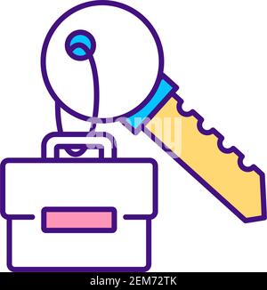 Company owner RGB color icon Stock Vector