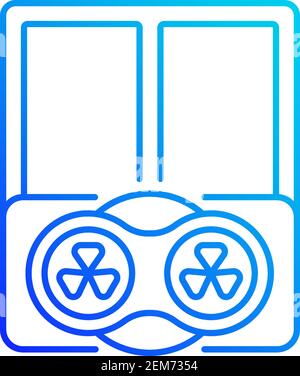 Window fans linear vector icon Stock Vector
