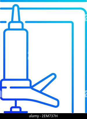Window insulation linear vector icon Stock Vector