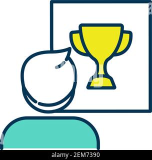 Dream visualization RGB color icon Stock Vector