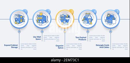 Tips for quick and efficient cleaning vector infographic template Stock Vector