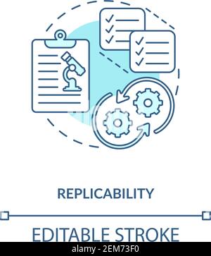 Replicability concept icon Stock Vector