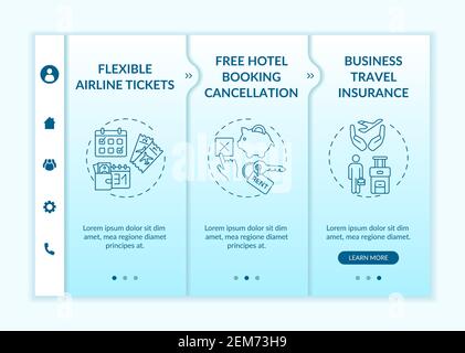 Covid related marketing tips onboarding vector template Stock Vector