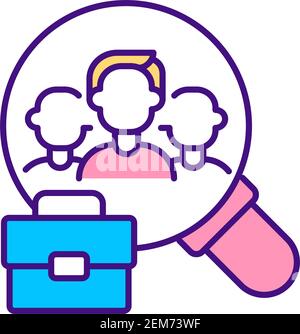 Chief of staff RGB color icon Stock Vector