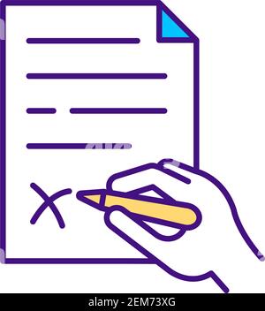 Vice president RGB color icon Stock Vector