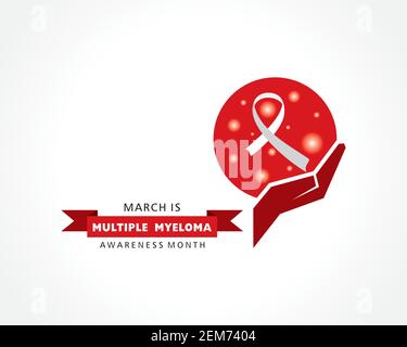 Vector illustration of Multiple Myeloma (Type of bone marrow cancer) Awareness Month observed in the month of March Stock Vector