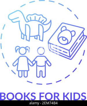 Books for kids concept icon Stock Vector