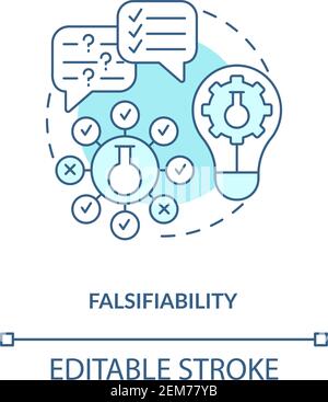 Falsifiability concept icon Stock Vector