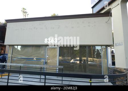 West Hollywood, California, USA 24th February 2021 A general view of atmosphere of closed Starbucks on Sunset Blvd on February 24, 2021 in West Hollywood, California, USA. Photo by Barry King/Alamy Stock Photo Stock Photo