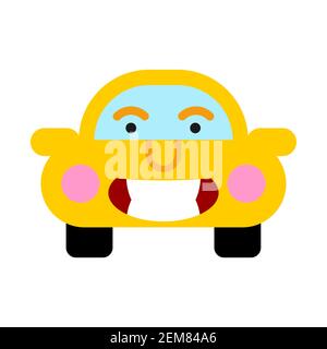 Cartoon Cute car isolated. Sweet auto vector illustration Stock Vector