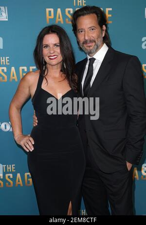 Henry Ian Cusick (r) And Annie Cusick Wood At The Fox's 'the Passage 