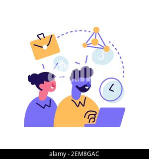Generation X people working from home office Stock Vector