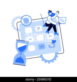 Deadline abstract concept vector illustration. Project management Stock Vector