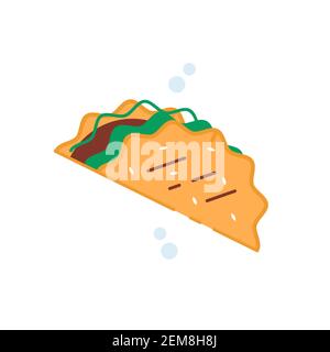Wrap food vector flat logo icon sign isolated on white. Stock Vector