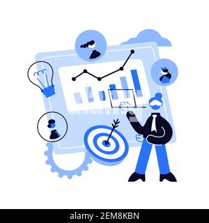Project initiation vector flat design infographics isolated Stock Vector