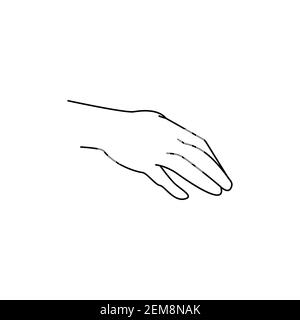Chiromancy Chart of the Palms lines and ways. Vector line illustration Stock Vector