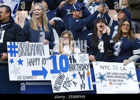 January 12, 2019 Dallas Cowboys fans during the NFC Divisional Round  playoff game between the game between the Los Angeles Rams and the Dallas  Cowboys at the Los Angeles Coliseum in Los