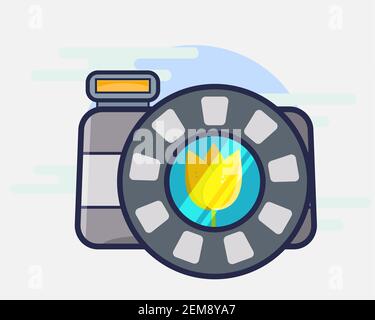 macro photography concept icon vector illustration Stock Vector