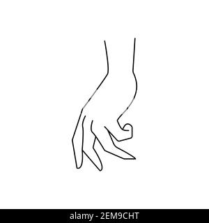 Chiromancy Chart of the Palms lines and ways. Vector line illustration Stock Vector
