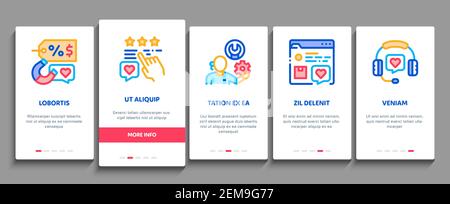 Buyer Customer Journey Onboarding Elements Icons Set Vector Stock Vector
