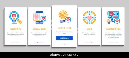 Buyer Customer Journey Onboarding Elements Icons Set Vector Stock Vector