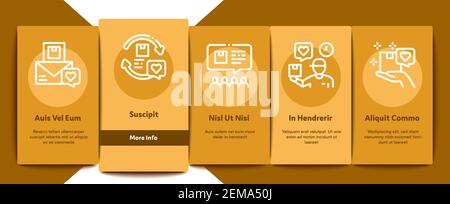 Buyer Customer Journey Onboarding Elements Icons Set Vector Stock Vector