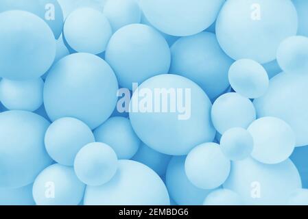 Blue White Birthday Party Streamers Decorations Circle Backdrop
