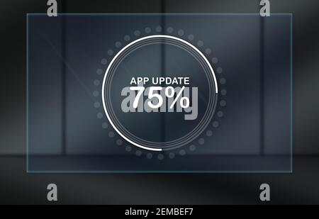 Application update concept on dark background Stock Photo