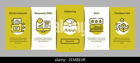 Software Testing And Analysis Onboarding Elements Icons Set Vector Stock Vector
