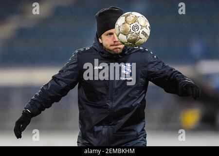 HEERENVEEN, NETHERLANDS - FEBRUARY 17: Lasse Schone of sc Heerenveen during the TOTO KNVB Cup match between SC Heerenveen and Feyenoord at Abe Lenstra Stock Photo