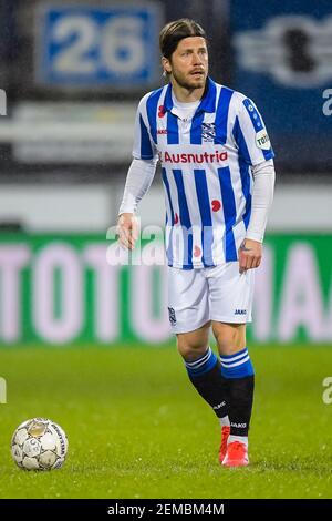 HEERENVEEN, NETHERLANDS - FEBRUARY 17: Lasse Schone of sc Heerenveen during the TOTO KNVB Cup match between SC Heerenveen and Feyenoord at Abe Lenstra Stock Photo