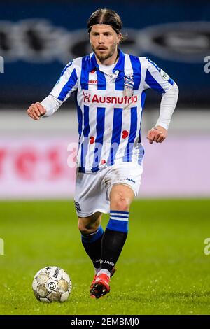 HEERENVEEN, NETHERLANDS - FEBRUARY 17: Lasse Schone of sc Heerenveen during the TOTO KNVB Cup match between SC Heerenveen and Feyenoord at Abe Lenstra Stock Photo