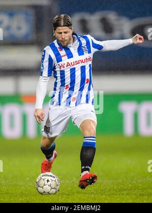 HEERENVEEN, NETHERLANDS - FEBRUARY 17: Lasse Schone of sc Heerenveen during the TOTO KNVB Cup match between SC Heerenveen and Feyenoord at Abe Lenstra Stock Photo