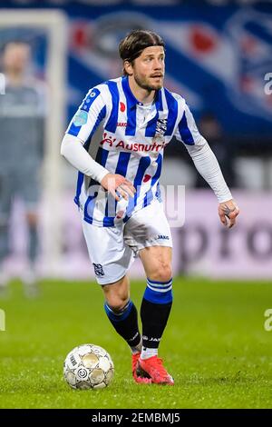 HEERENVEEN, NETHERLANDS - FEBRUARY 17: Lasse Schone of sc Heerenveen during the TOTO KNVB Cup match between SC Heerenveen and Feyenoord at Abe Lenstra Stock Photo