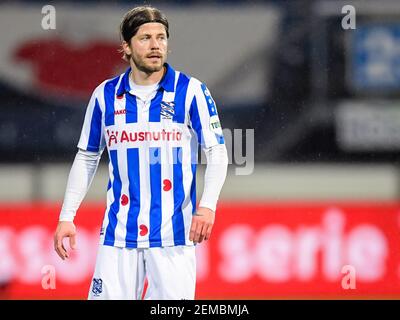 HEERENVEEN, NETHERLANDS - FEBRUARY 17: Lasse Schone of sc Heerenveen during the TOTO KNVB Cup match between SC Heerenveen and Feyenoord at Abe Lenstra Stock Photo