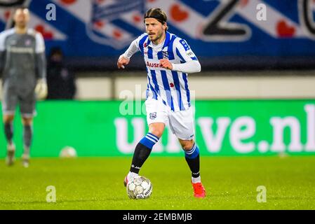 HEERENVEEN, NETHERLANDS - FEBRUARY 17: Lasse Schone of sc Heerenveen during the TOTO KNVB Cup match between SC Heerenveen and Feyenoord at Abe Lenstra Stock Photo