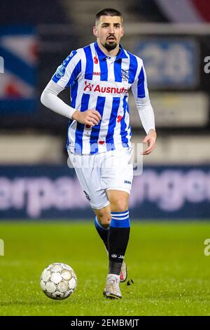 HEERENVEEN, NETHERLANDS - FEBRUARY 17: Ibrahim Dresevic of sc Heerenveen during the TOTO KNVB Cup match between SC Heerenveen and Feyenoord at Abe Len Stock Photo