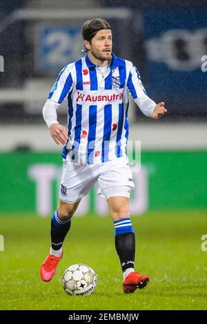 HEERENVEEN, NETHERLANDS - FEBRUARY 17: Lasse Schone of sc Heerenveen during the TOTO KNVB Cup match between SC Heerenveen and Feyenoord at Abe Lenstra Stock Photo